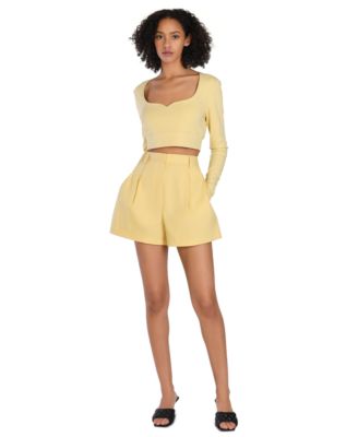 Bar III - Nicole Williams English Pleated Shorts