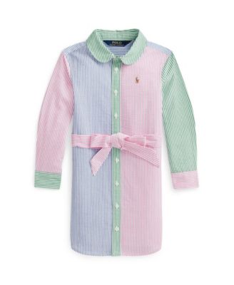 폴로 랄프로렌 여아용 원피스 Polo Ralph Lauren Little Girls Seersucker Fun Shirtdress,Multi