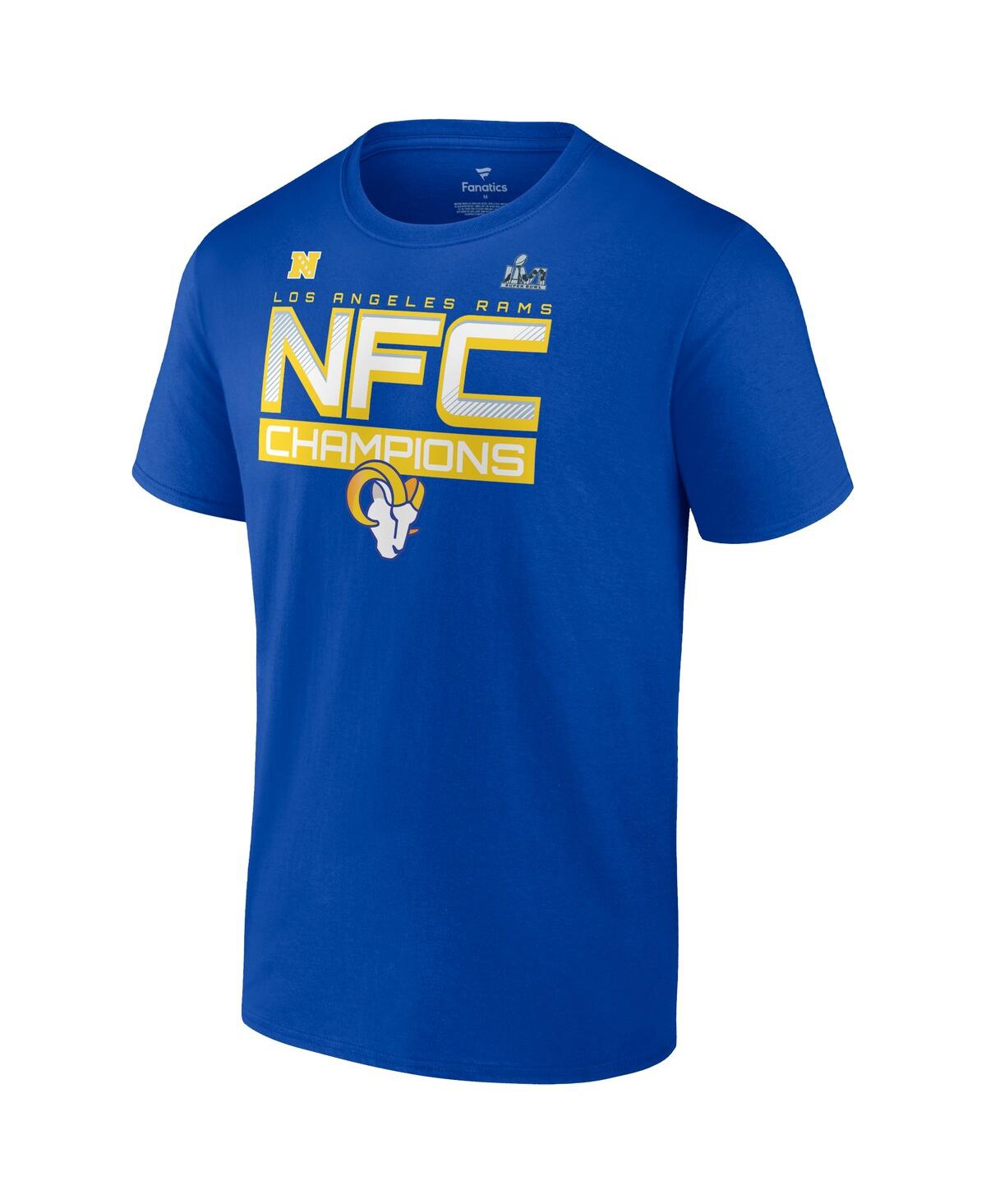 Men's FanaticsLos Angeles Rams 2021 Nfc Champions Big and Tall Iconic Slant T-shirt - Royal