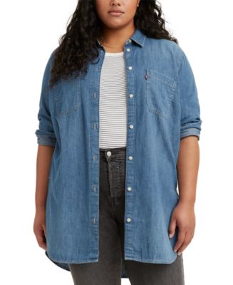 Levi's Trendy Plus Size Jicama Cotton Shirt - Macy's