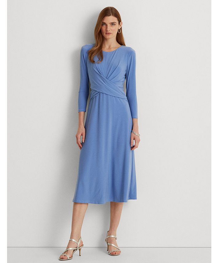 Lauren Ralph Lauren Three-Quarter-Sleeve Jersey Dress & Reviews - Dresses -  Women - Macy's