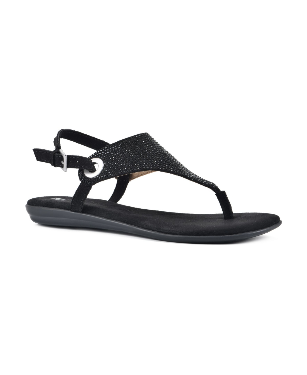 Shop White Mountain Women's London Thong Flat Sandals In Black Multi