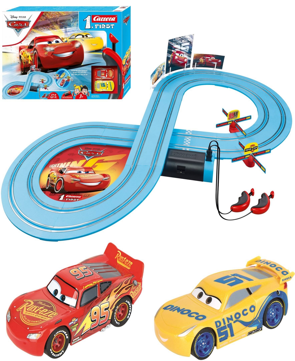 Carrera Kids' First Disney Pixar Cars Race Of Friends In Blue