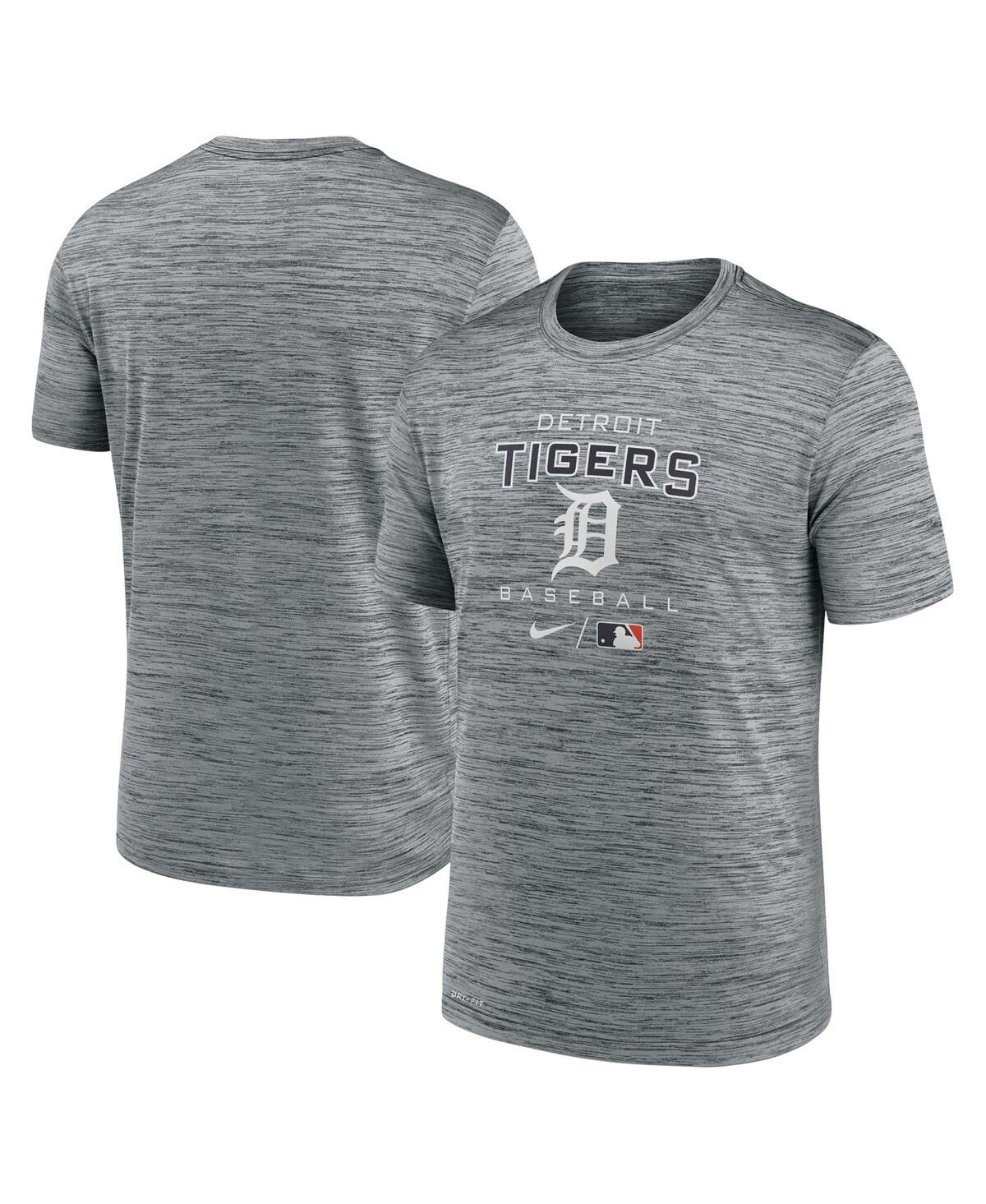 Men's Nike Anthracite Detroit Tigers Authentic Collection Velocity Practice Space-Dye Performance T-shirt