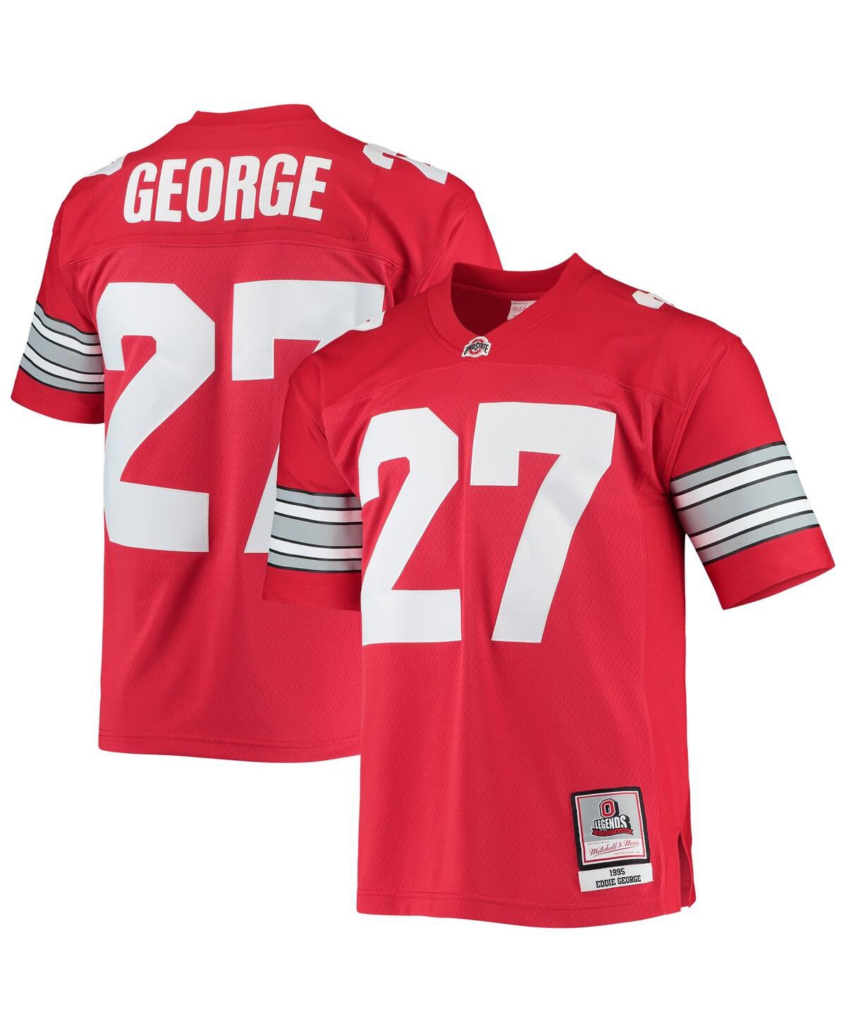 Men's Eddie GeorgeOhio State Buckeyes 1995 Authentic Throwback Legacy Jersey - Scarlet