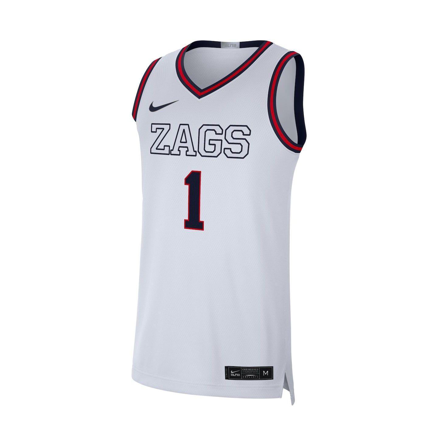 Мужской топ Nike White Gonzaga Bulldogs Limited Basketball Jersey — фото 3