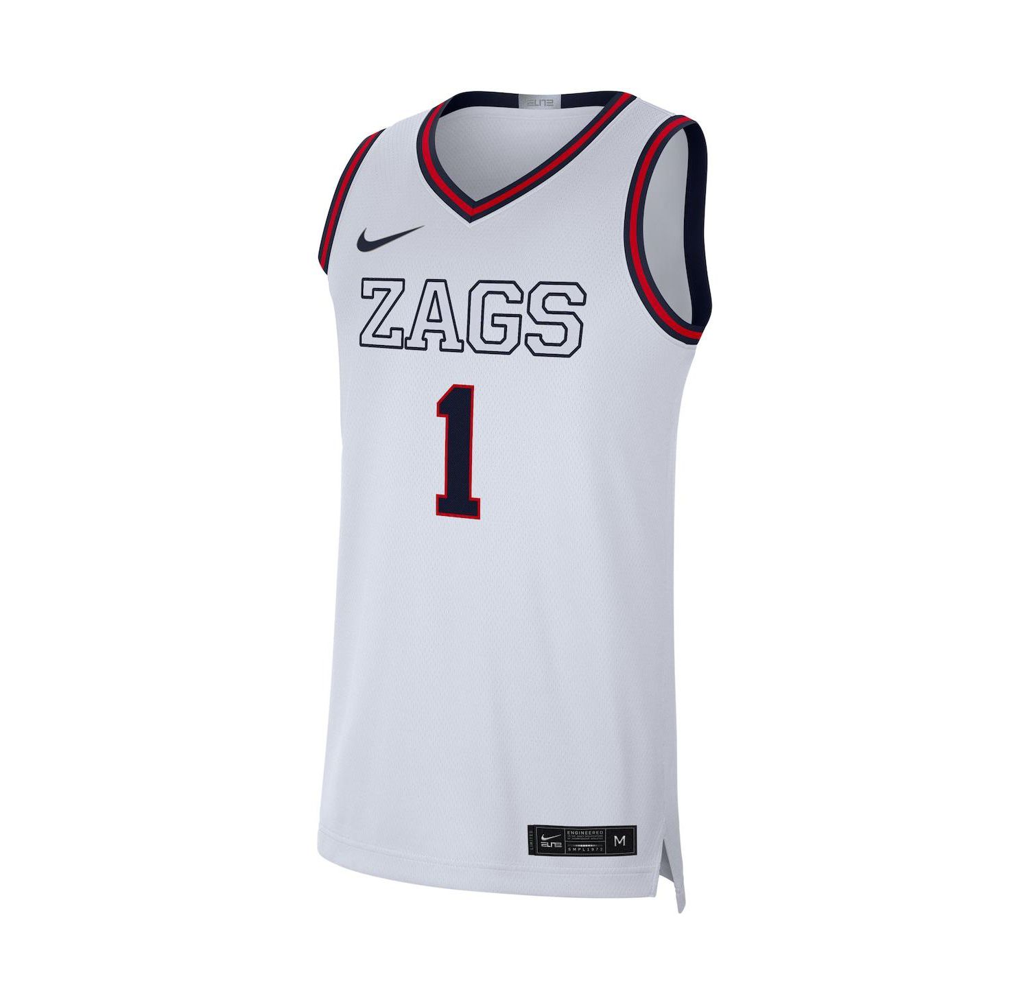 Men's White Gonzaga Bulldogs Limited Basketball Jersey