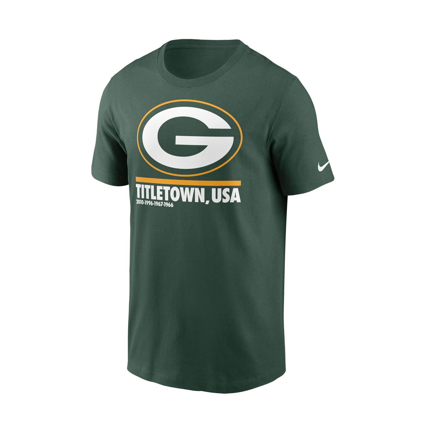 Мужская футболка Nike Green Green Bay Packers Hometown Collection Title Town — фото 3