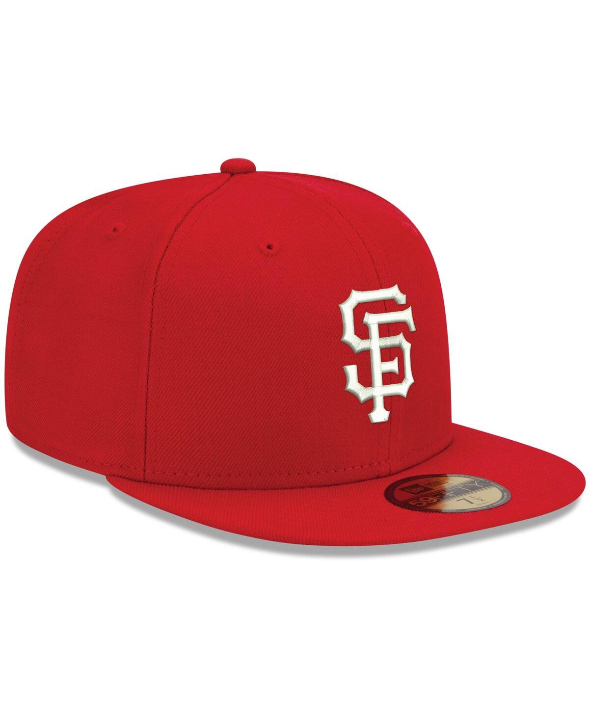 Men's New EraSan Francisco Giants Logo White 59FIFTY Fitted Hat - Red