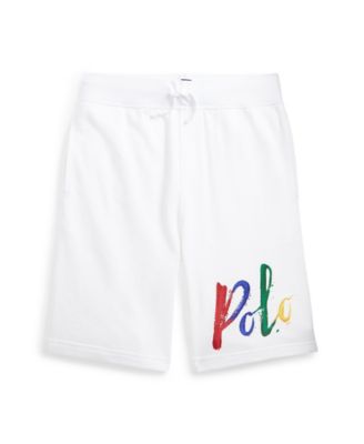 폴로 랄프로렌 보이즈 반바지 Polo Ralph Lauren Big Boys Logo Spa Terry Shorts,White