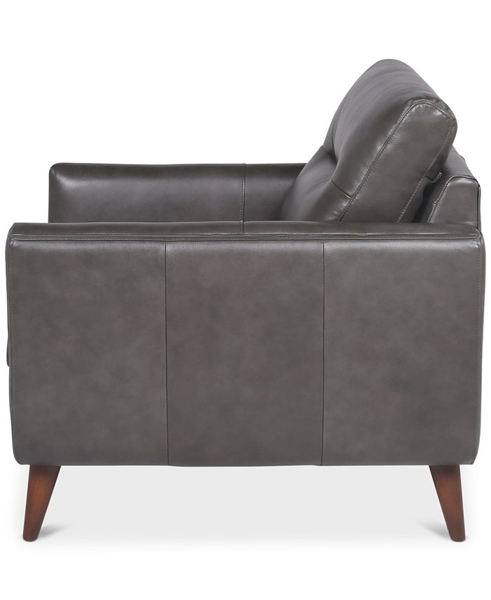 Macy's CLOSEOUT! Madysson Tufted Back Leather Chair, Created for Macy's ...