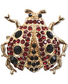 Rose Gold-Tone Crystal Ladybug Pin, Created for Macy's