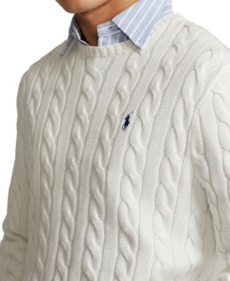 Men's Cable-Knit Cotton Sweater