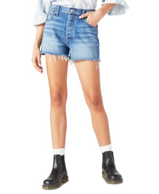 Lucky Brand High Rise Denim Mom Shorts 