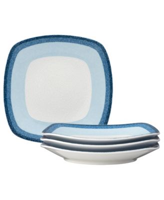 Colorscapes Layers Square Salad Plate Set of 4, 8.25"