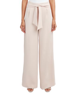 BCBGMAXAZRIA Tie Waist Wide Leg Pants - Macy's