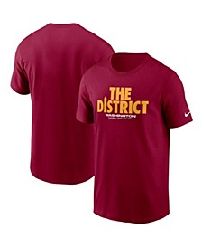 Men's Red Washington Football Team Hometown Collection D1strict T-shirt