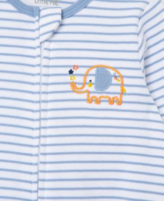 Baby Boys Elephant Coverall with Hat, 2 Piece Set