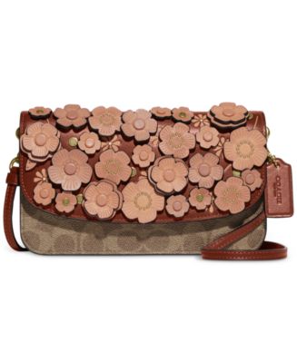 Coach tea rose discount clutch