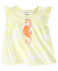 Toddler Girls Flutter-Sleeve Seahorse Top, Created for Macy's