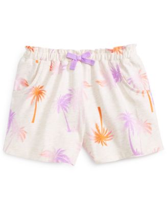 First Impressions Baby Girl Tie-Dyed Palm Tree Shorts, Created for Macy ...