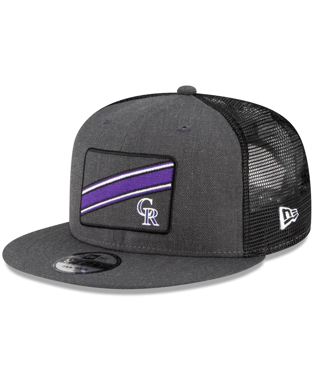 New Era Men's Charcoal Colorado Rockies Slant Trucker 9fifty Snapback
