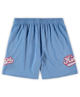 Men's Light Blue Sacramento Kings Big and Tall Hardwood Classics Team Swingman Shorts