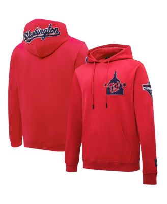 Men's Red Washington Nationals Logo Pullover Hoodie