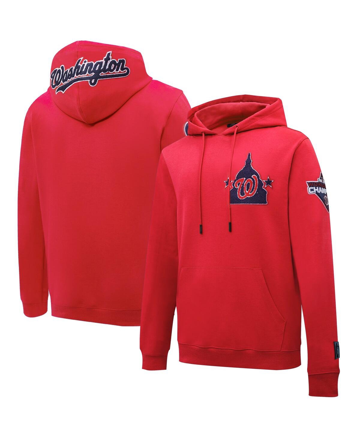 Shop Pro Standard Men's Red Washington Nationals  Logo Pullover Hoodie