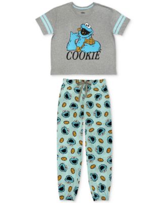 Sesame Street - Cookie Monster Varsity T-Shirt & Jogger Pants Pajama Set