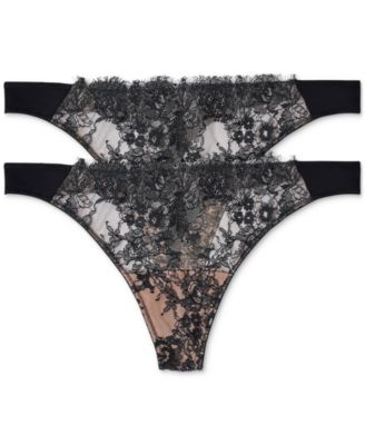 Women's Entice Front Lace Thong 3 Pack