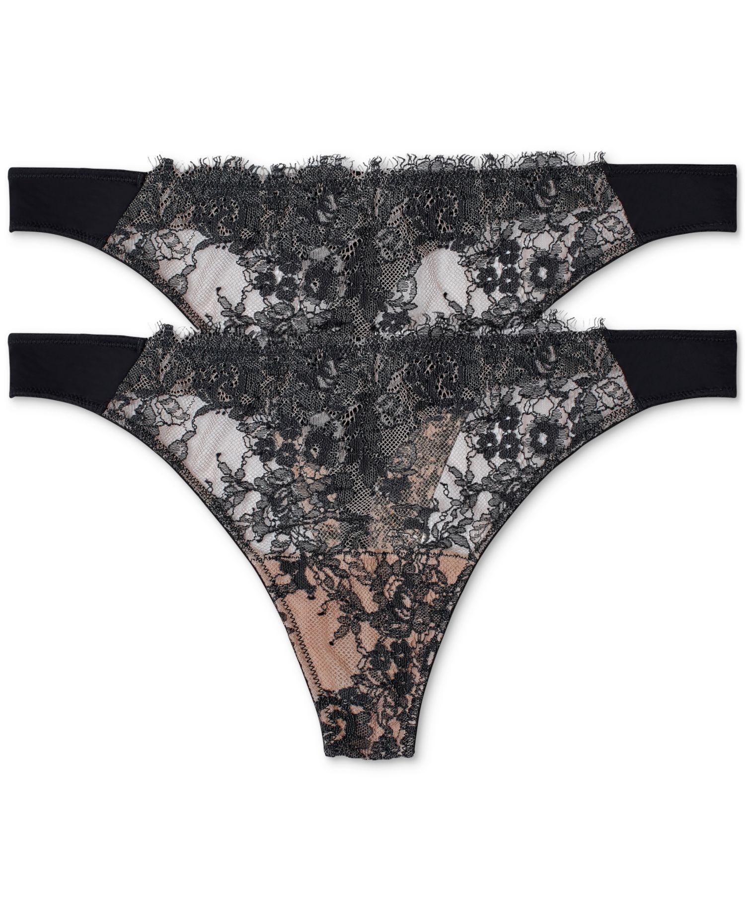 Women's Entice Front Lace Thong 3 Pack