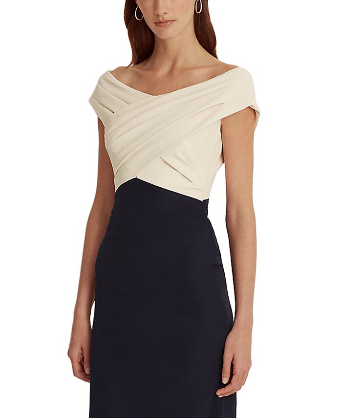 Lauren Ralph Lauren Crepe OfftheShoulder Cocktail Dress Macy's