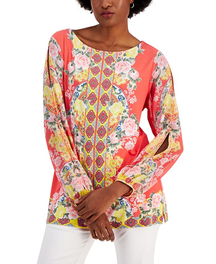 JM Collection Women's Printed Top, Created for Macy's Macy's