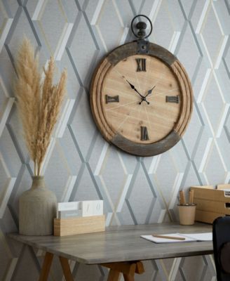 Wood Pocket Watch Clock Wall Art