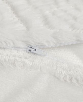 Madison Park Arya Embroidered Medallion Faux Fur 3-Pc. Duvet Cover Set, King