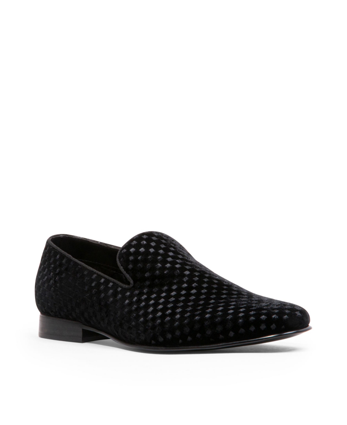 Shop Steve Madden Men's Lifted Slip-on Loafer Shoes In Black Velvet