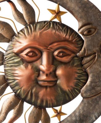 36.25" Sun and Moon Yard Stake or Wall Decor