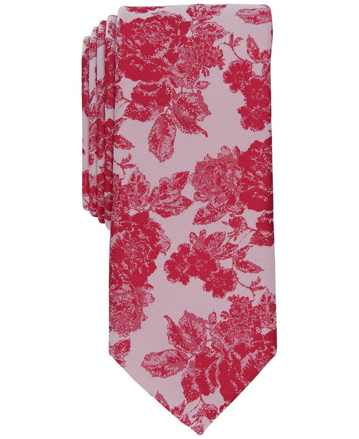 Men's Slim Water Lily Floral Tie, Created for Macy's