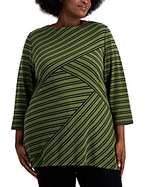 Plus Size Lola Striped Tunic, Created for Macy's