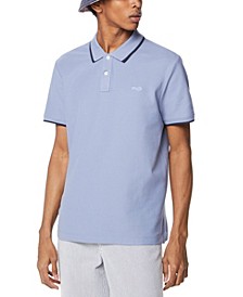 Men's Tipped Collar Solid Polo Shirt