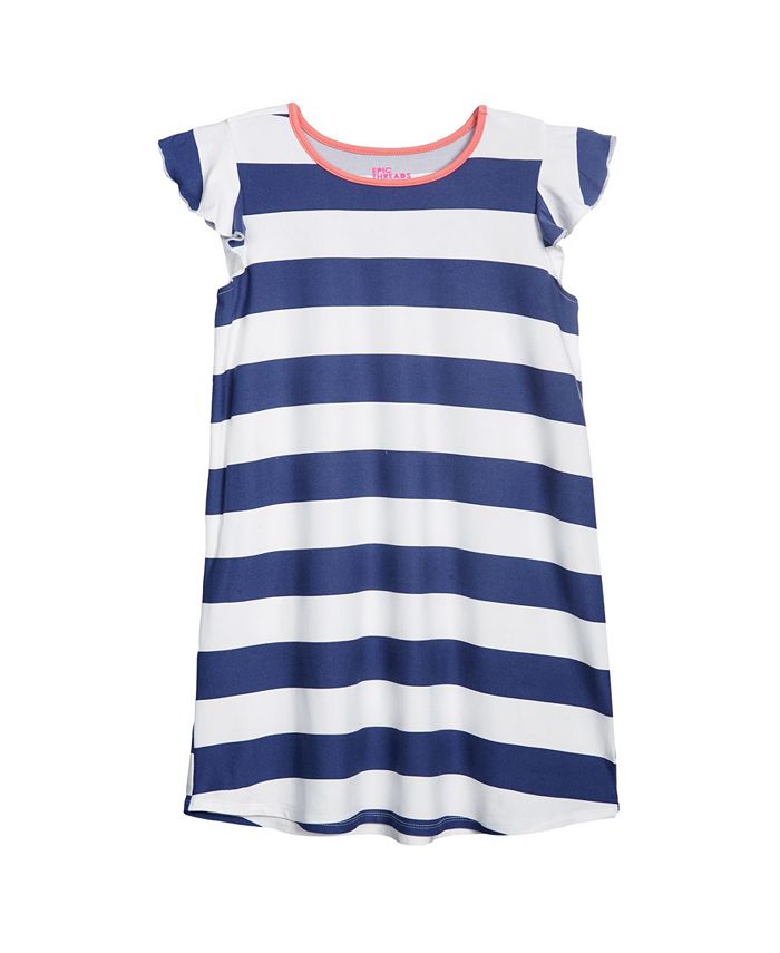 Epic Threads Toddler Girls Stripe Flutter Sleeve Dress - Macy's