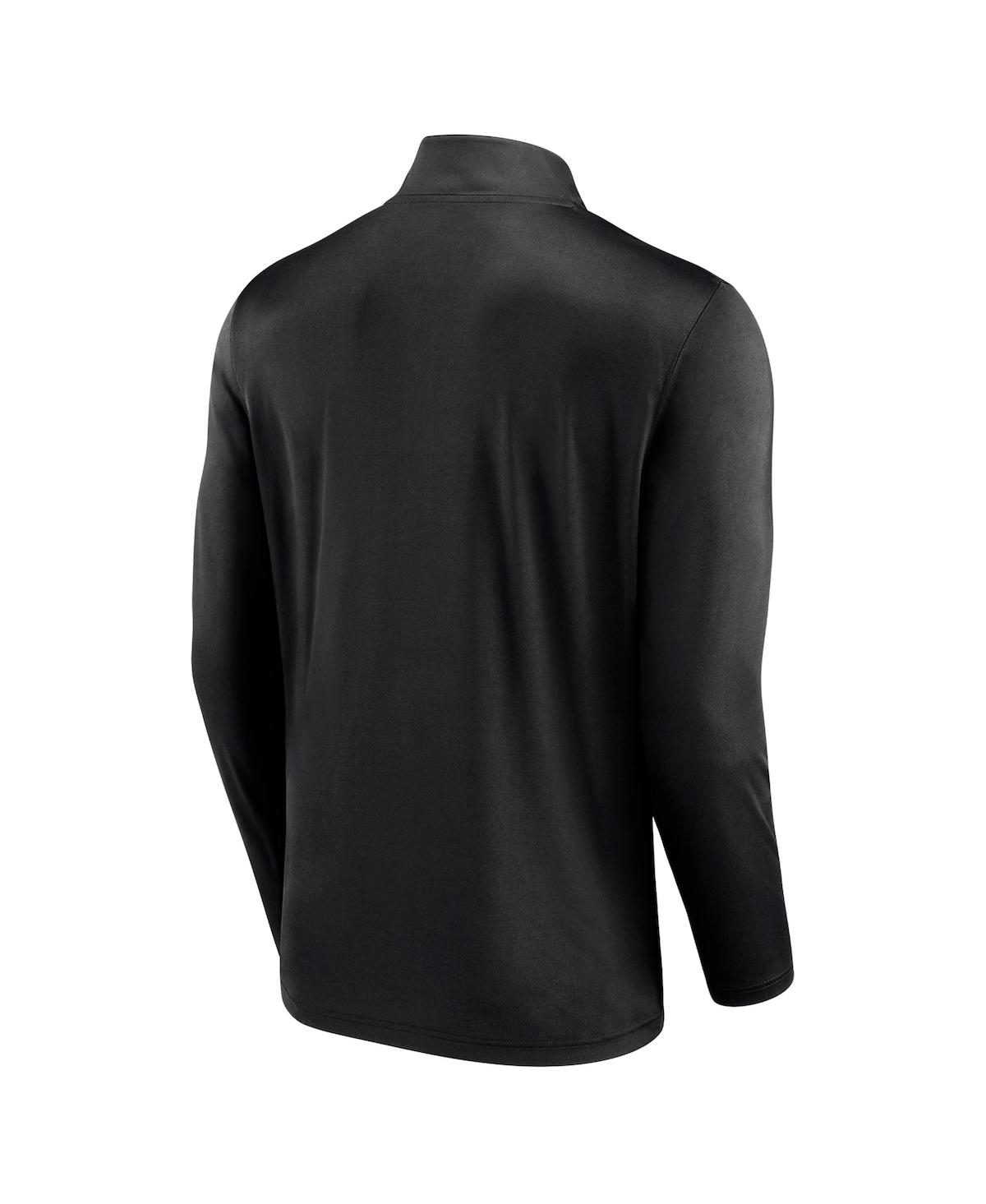 Fanatics Branded Black San Jose Sharks Underdog Mindset Quarter-zip Top In Black