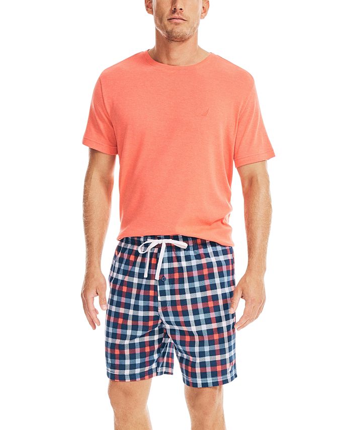 Nautica Men's ClassicFit Plaid Cotton Sleep Shorts Macy's