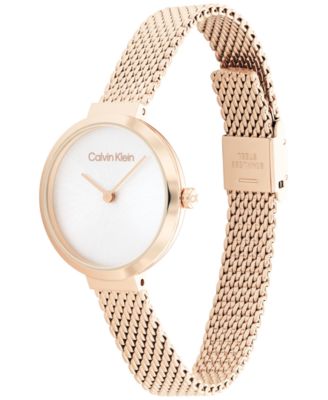 Carnation Gold-Tone Mesh Bracelet Watch 28mm
