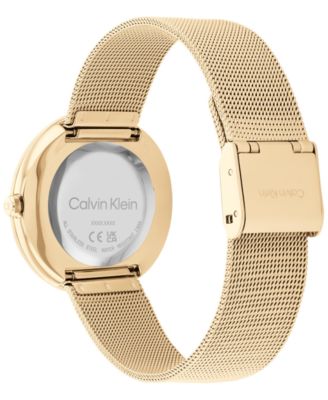 Gold-Tone Mesh Bracelet Watch 34mm