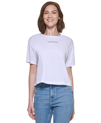 Calvin Klein Jeans Logo Boyfriend T-Shirt - Macy's