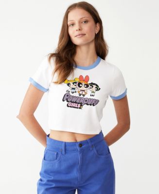 COTTON ON Women's Powerpuff Girls Graphic License Micro T-shirt