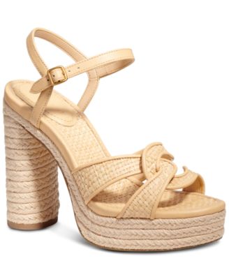 coach women's talina platform woven dress sandals