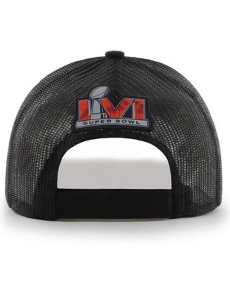 Men's '47 Black Los Angeles Rams Super Bowl LVI Champions Sunset Trucker Adjustable Hat